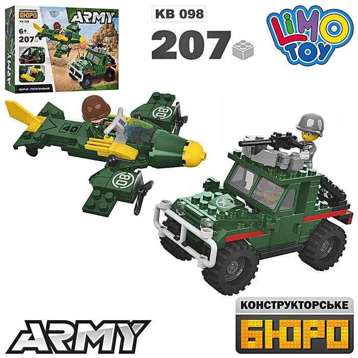 

Конструктор KB098 Военный, 207дет., в коробке 32*23*6см