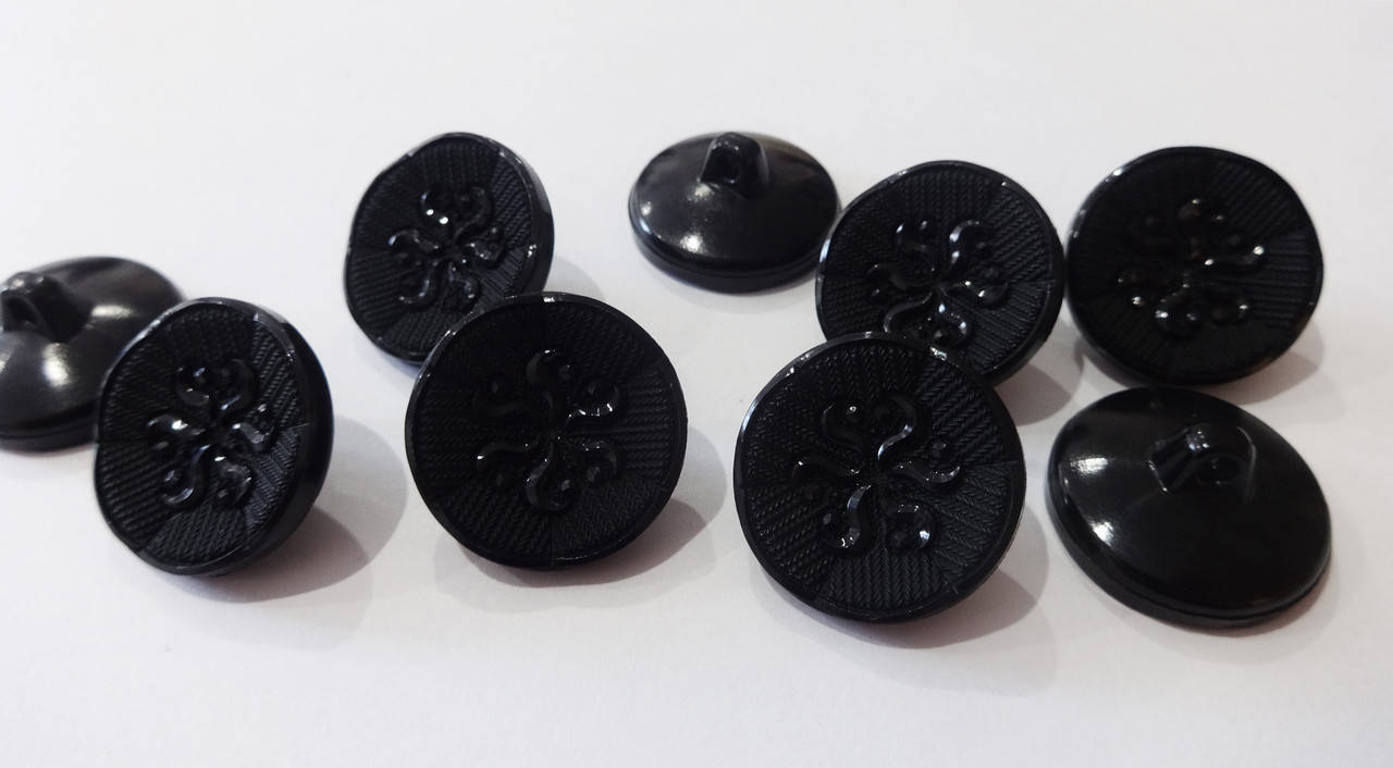 

Пуговицы костюмные на ножке 22 мм черные, Черный