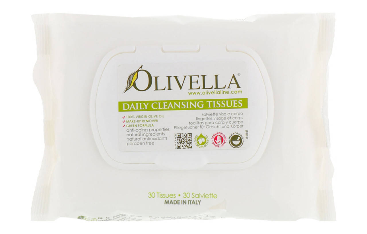 

Очищающие салфетки 2в1 для лица и тела Olivella Daily Facial Cleansing Tissues