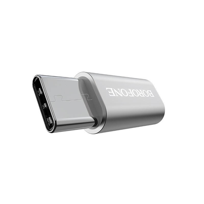 

Переходник Borofone BV4 Micro-USB на Type-C Серебристый