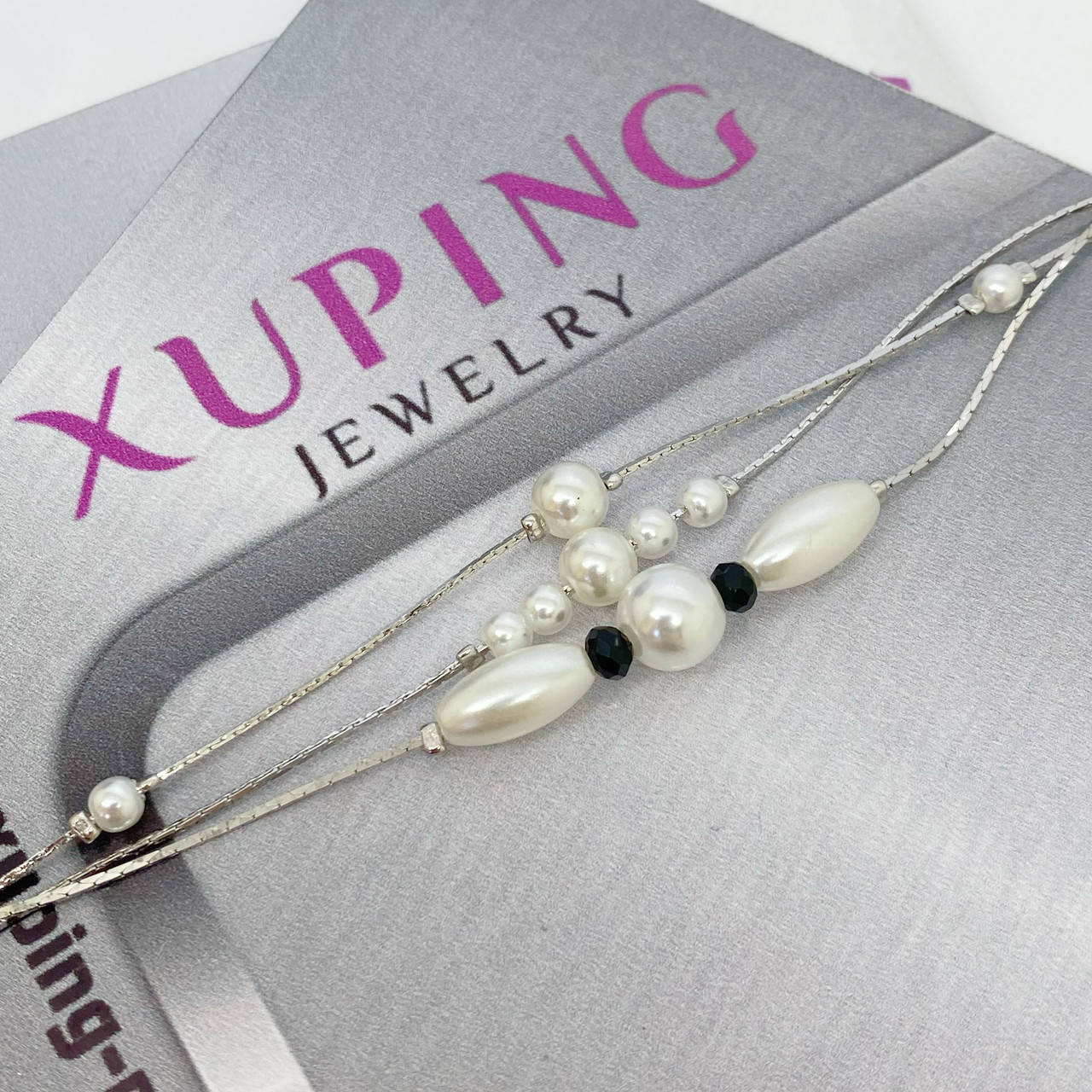 

16.5+3 см. Браслет с жемчугом xuping