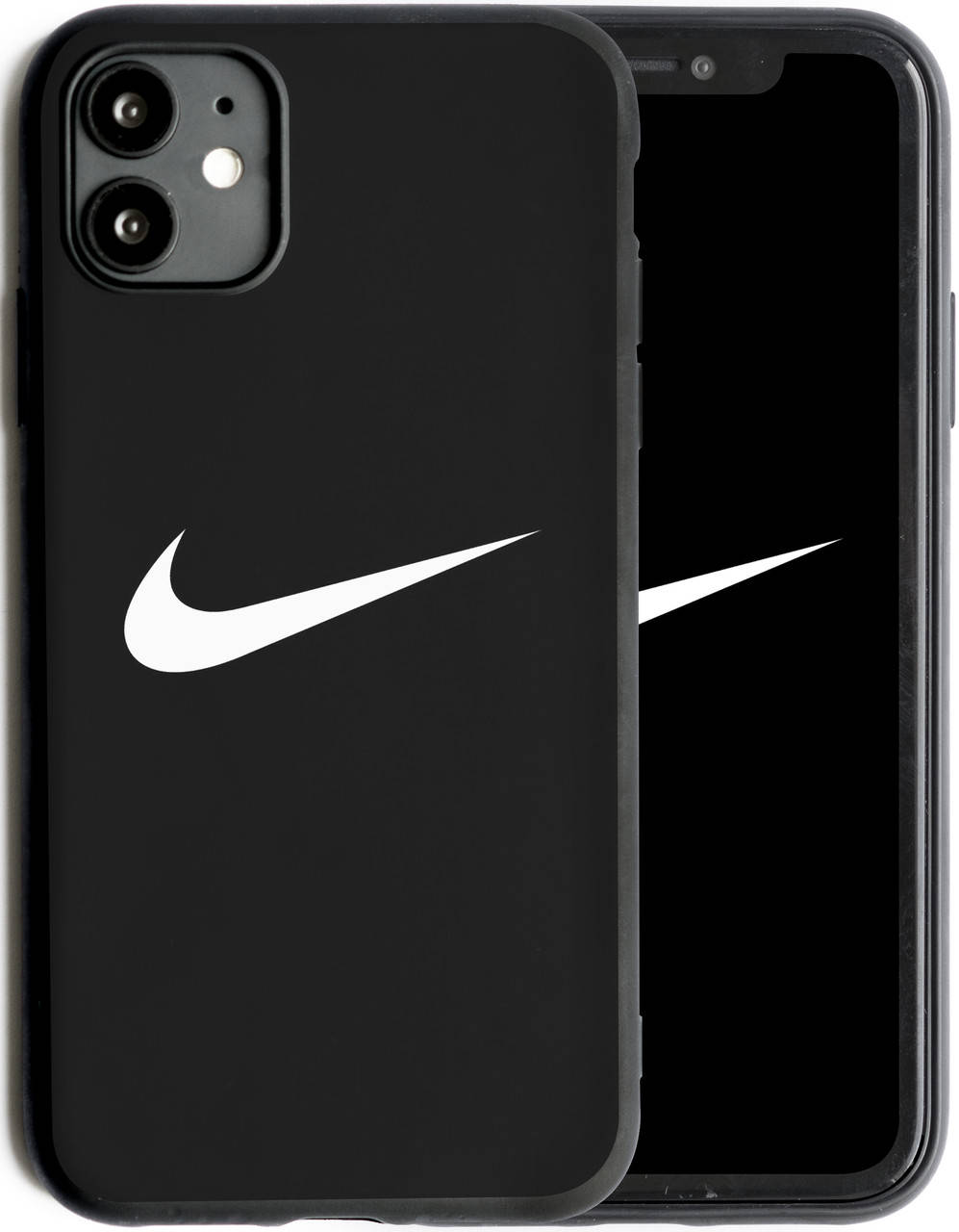 

Силиконовый черный чехол с принтом "Nike" для iPhone 11