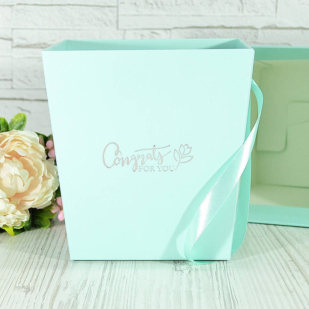 

Трапеция флористическая для цветов, упаковка для цветов 15х12см мята