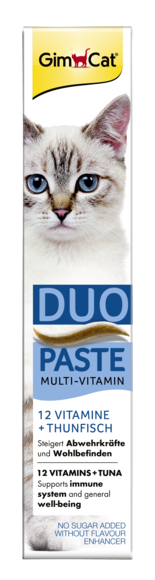 

GimCat Duo Multi-Vitamin паста 50г для кошек (тунец + 12 витаминов)