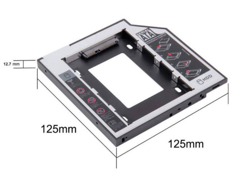 

БУ Карман для второго HDD/SSD вместо DVD (Optibay Caddy 12.7 мм)