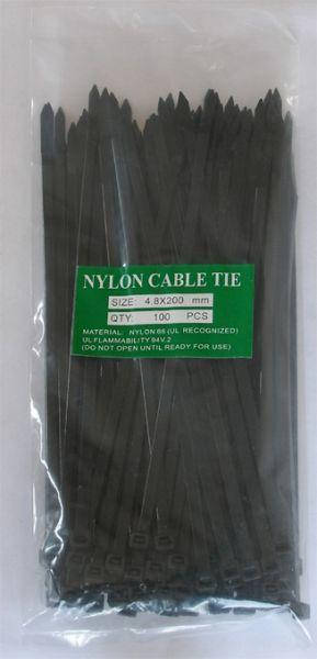 

Хомут пластиковый 4.8х200 чёрный