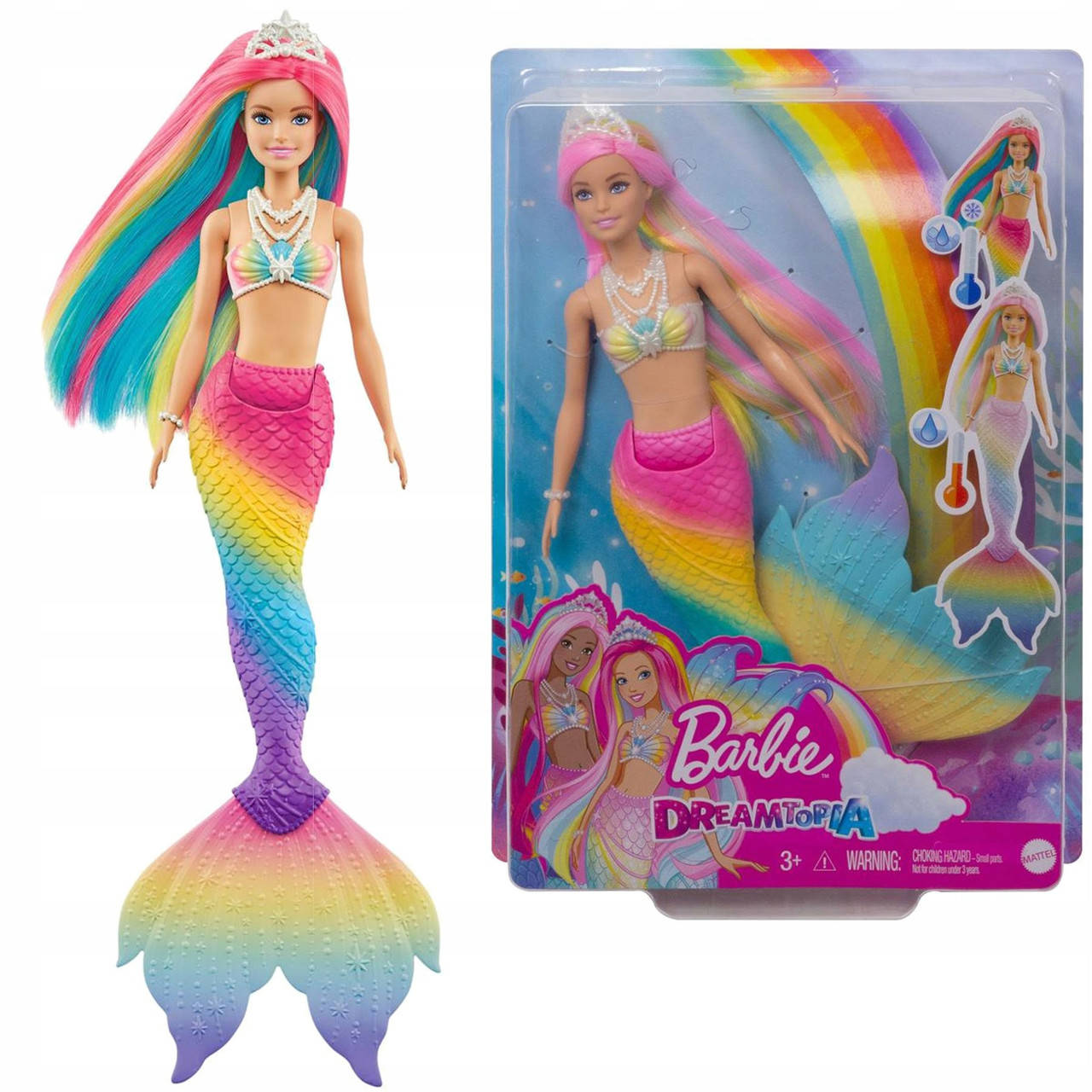 

Кукла Барби русалка Цветная игра серии Дримтопия Barbie Dreamtopia Mattel (GTF89)