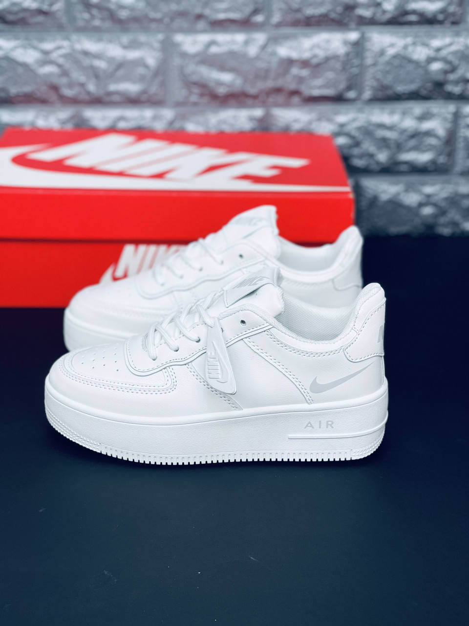 

Кроссовки белые nike air force af1 40, Белый
