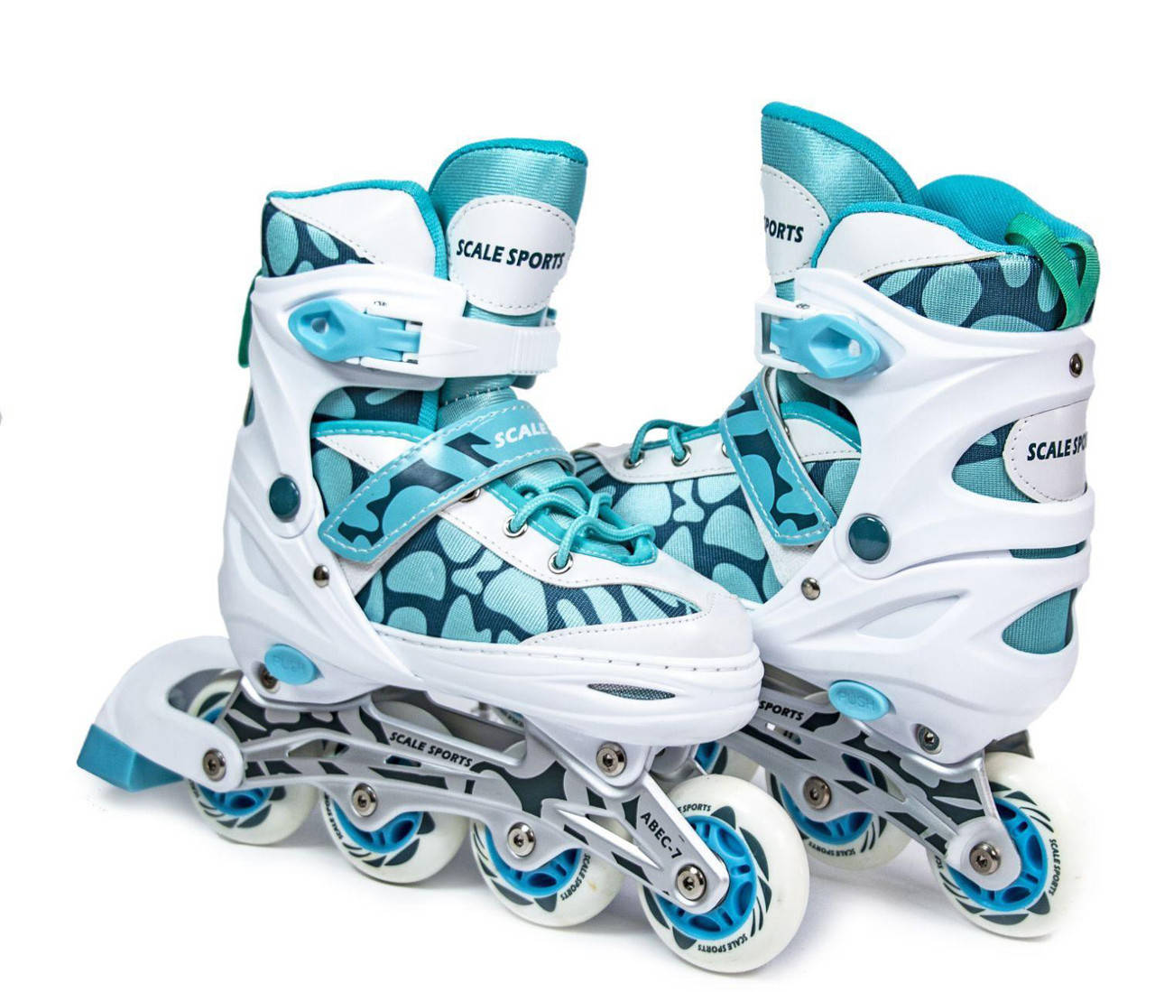 

Детские и взрослые Ролики Scale Sports LF 601B мятно-белый цвет размер 38-41, Бирюзовый