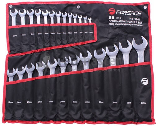 

Набор ключей комбинированных 26пр. на полотне Forsage F-5261P36