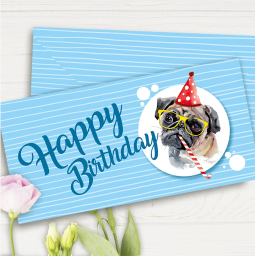 

Конверт для денег "Happy Birthday"