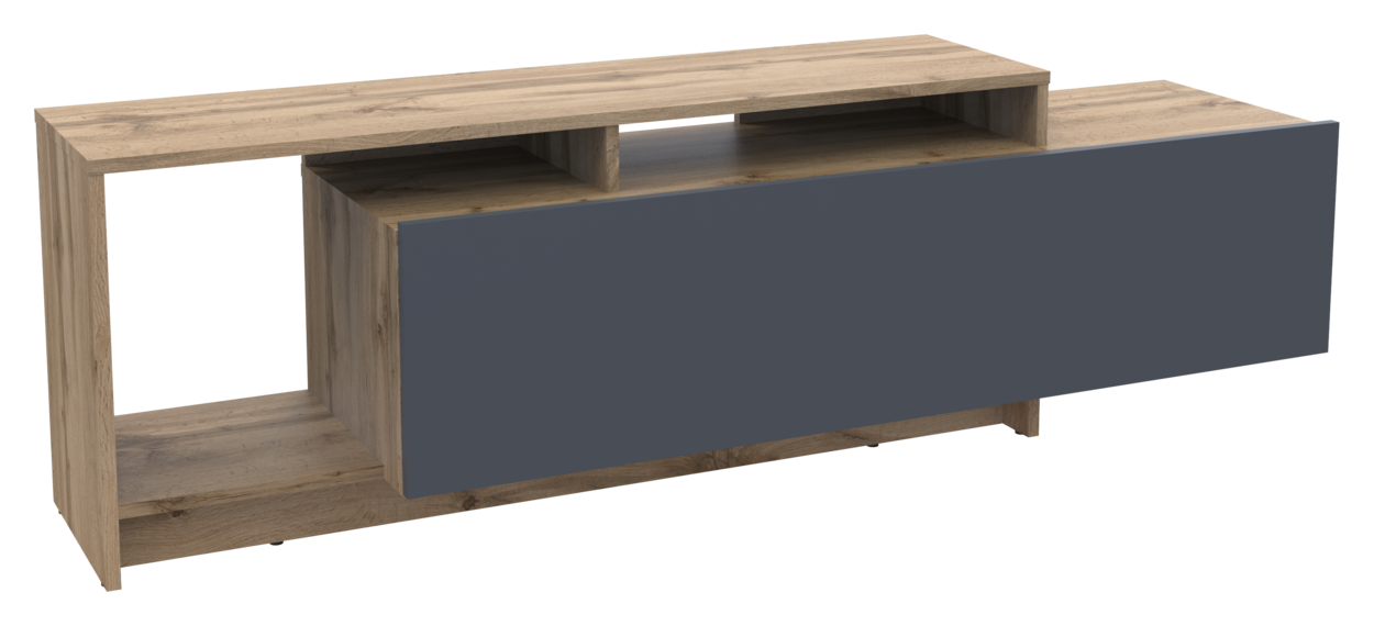 Стінка у вітальню Doros U2 Тахо Графіт ДСП 160х38х48 (41510106) 5