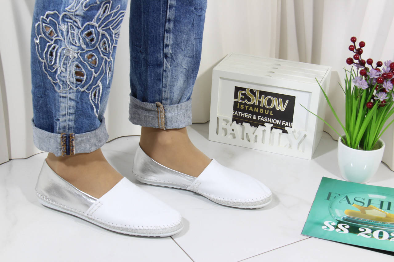 

Женские кожаные мокасины Marcha 101-white