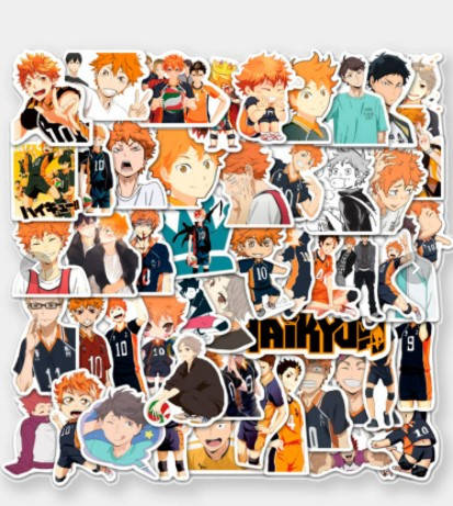 

Наклейки Волейбол (Haikyuu!!) 50 штук набор
