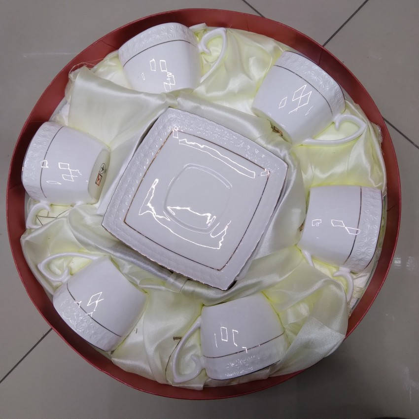 

Чайный набор фарфоровый 12 предметов Interos S-507009-A-12, Белый