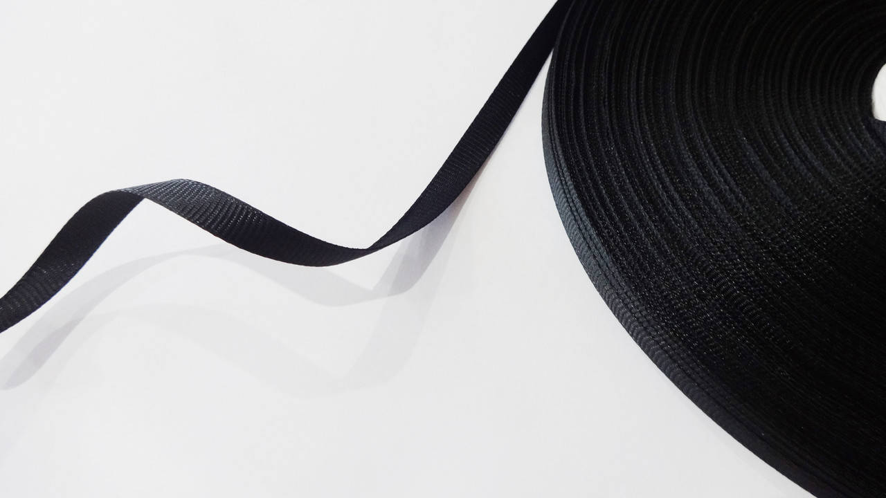 

Лента репсовая 0,65 см черная, Черный