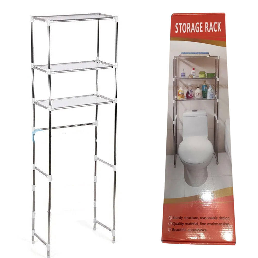 

Полка-стеллаж для унитаза new storage rack 25x55x150 / Туалетная стойка над унитазом / Туалетный стеллаж