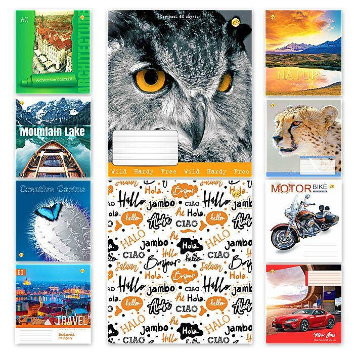 

Тетрадь 60 листов клетка "Тетрада" / Микс 10 видов