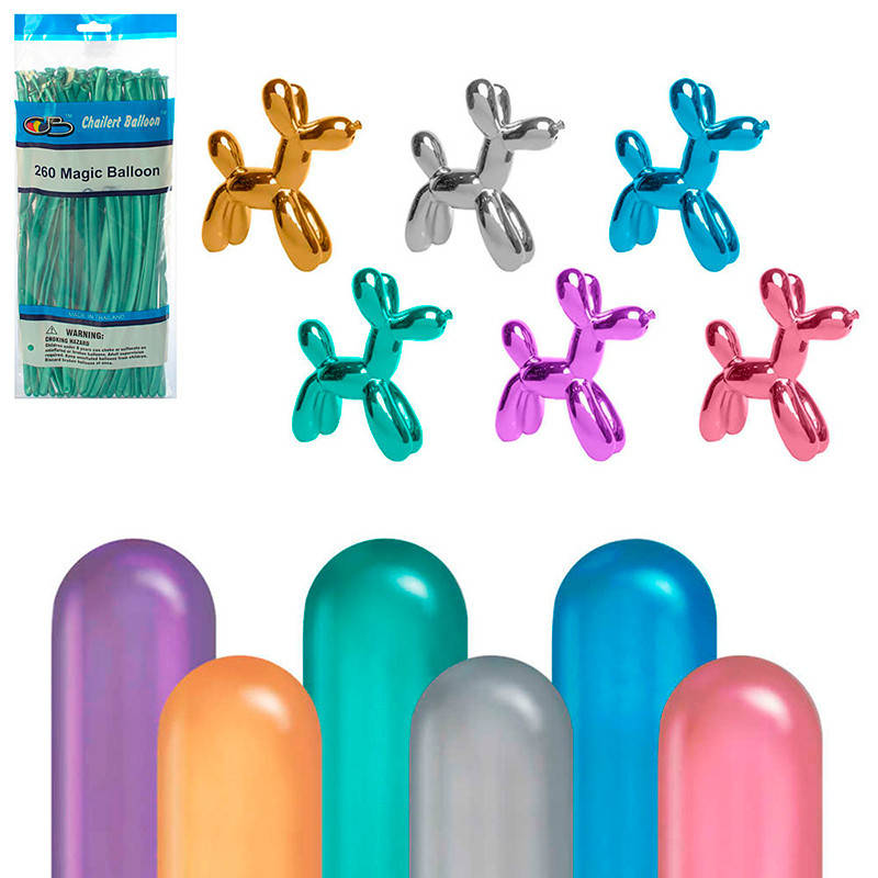 

Шарик надувной для моделирования MK 3393, металлик, Разные цвета