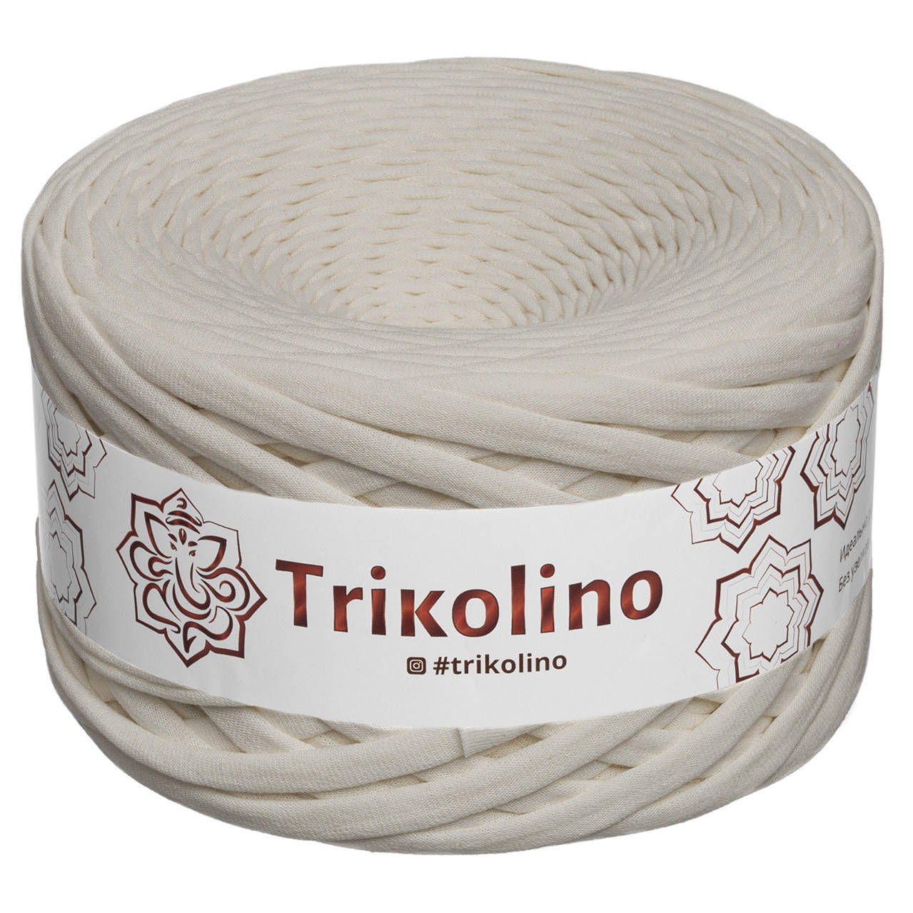 

Trikolino (Триколино) 7-9 мм 100 м Айвори Трикотажная пряжа, нитки для вязания.