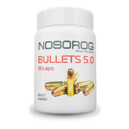 

Предтреник Nosorog BULLETS 5.0 (30 капсул) носорог буллетс