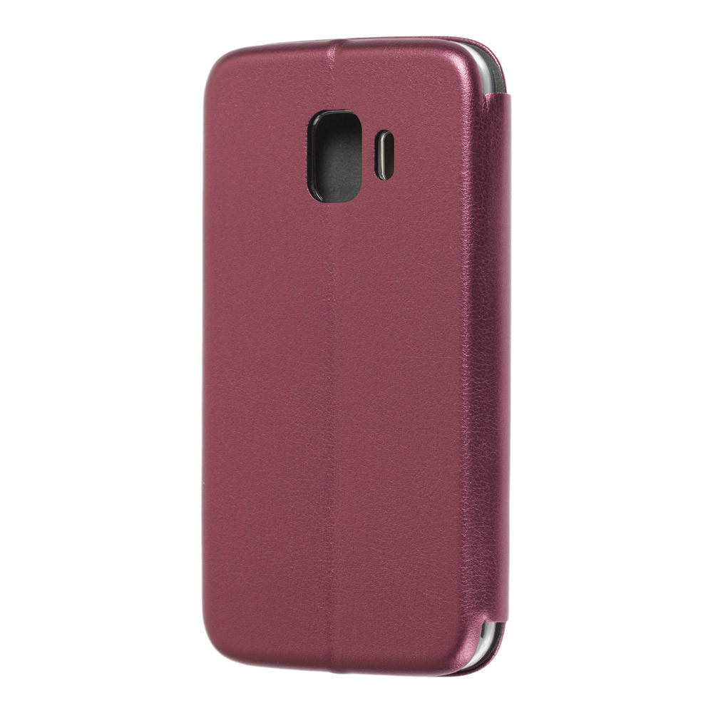 

Чехол книжка Samsung J2 Core J260 Бордовый цвет \ чехол - книга Самсунг J260 магнитная отдел для карты