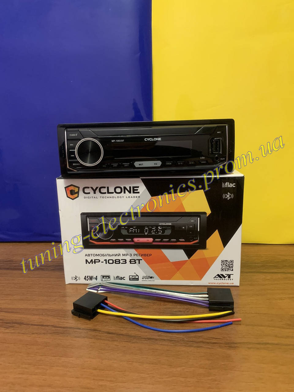 

Автомагнитола 1 din Cyclone MP-1083R c bluetooth usb aux