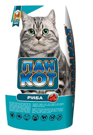 

Пан Кот РЫБА 10кг Сухой корм для взрослых кошек