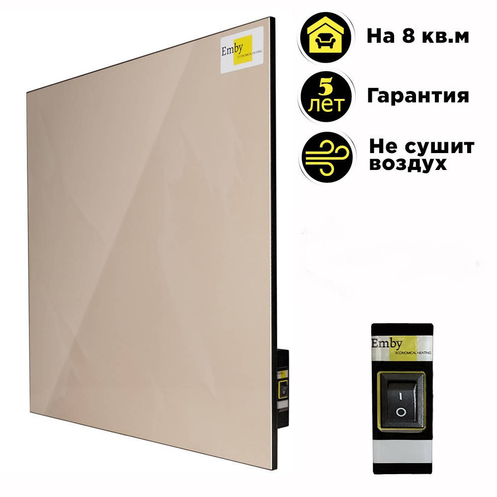 

Керамический обогреватель Emby CH-400 бежевый с кнопкой на 8 кв.м