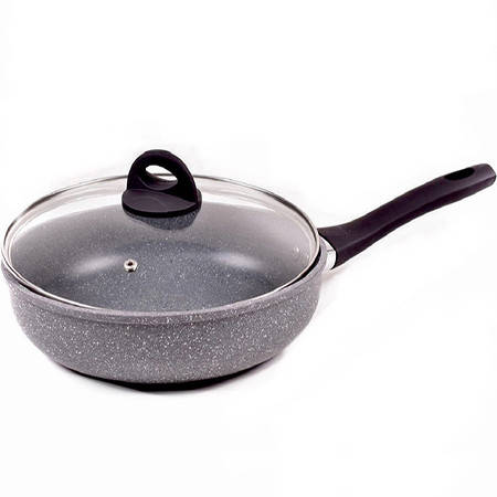 

Сковородка Benson WOK с крышкой с гранитным покрытием 28 см