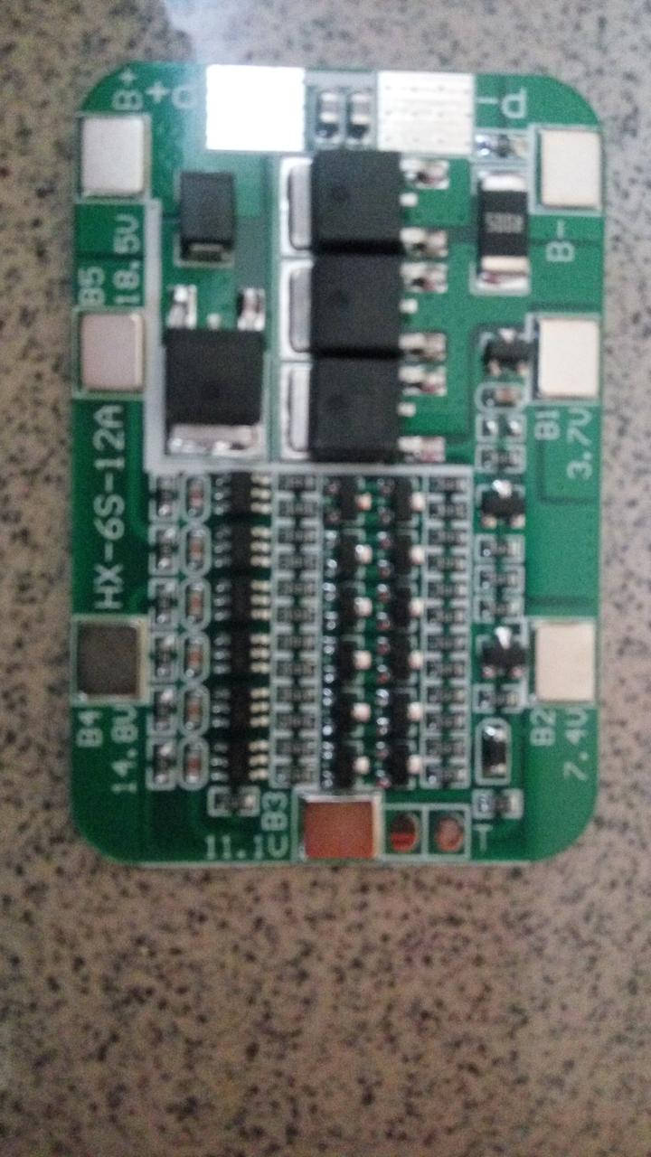 

Плата заряда-разряда 6S 15A для 6шт LI-ION аккумуляторов, BMS