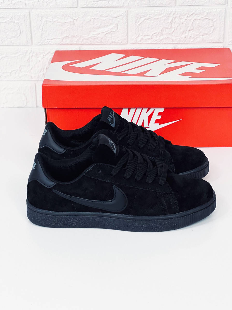 

Черные замшевые кеды Nike Кроссовки мужские замшевые Nike Force найк, Черный