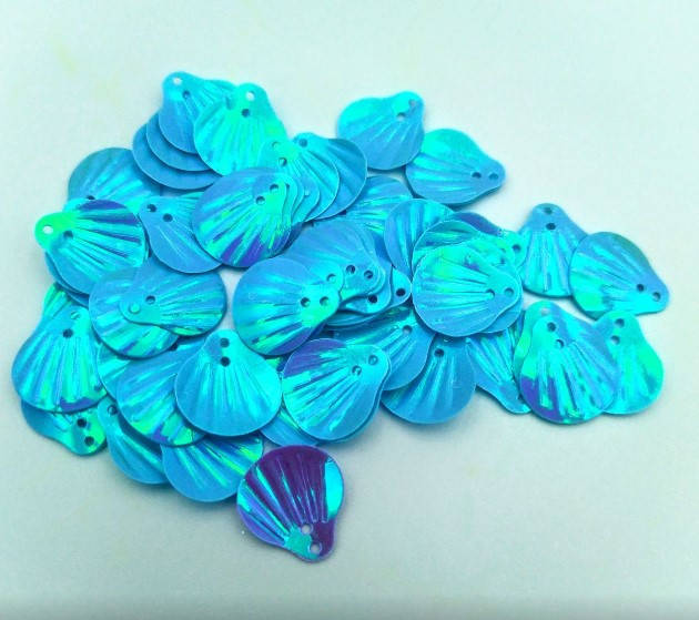 

Паетки «Ракушки» голубые для слаймов (50544)