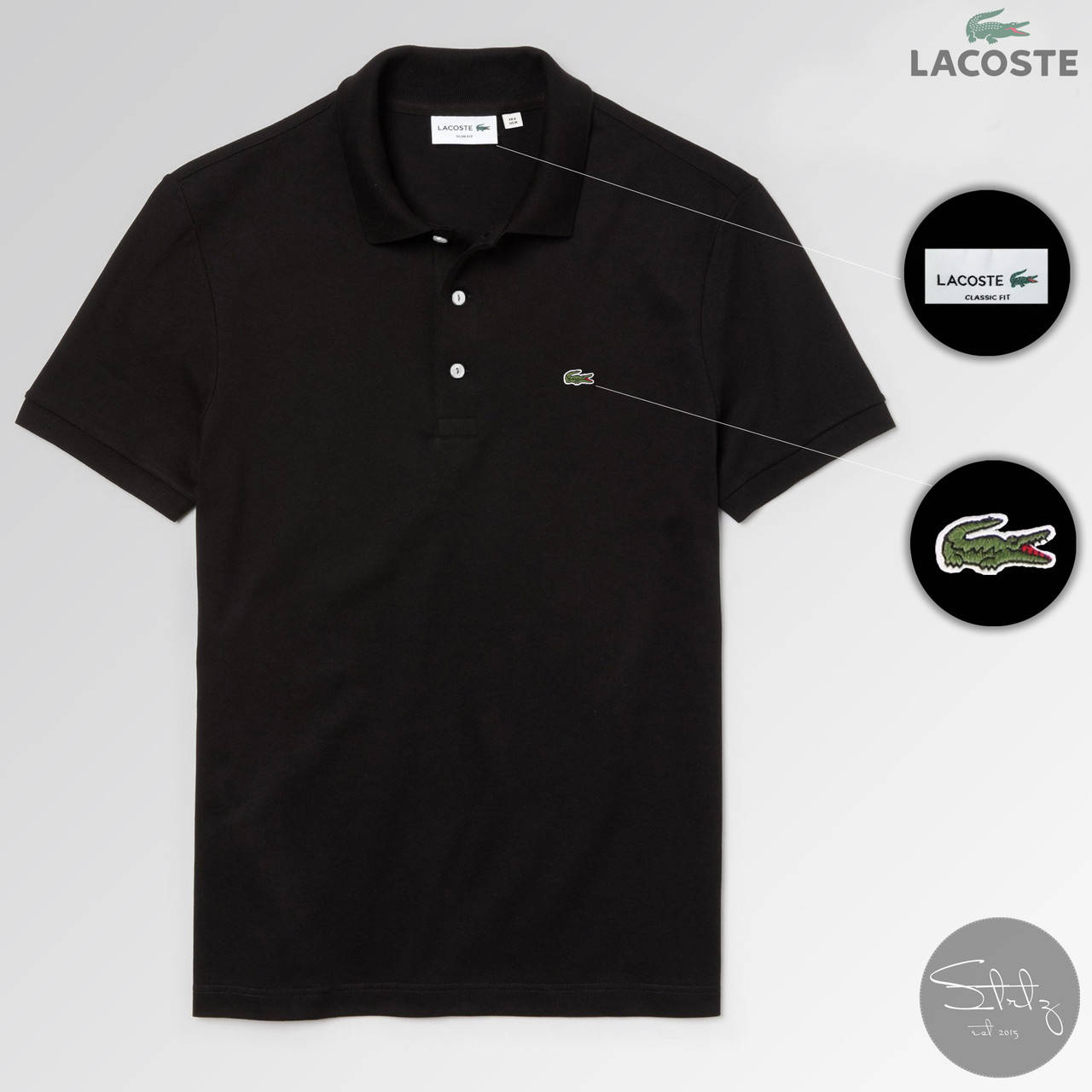 

Футболка поло мужская Lacoste black | Мужская футболка с воротником на лето Лакоста ЛЮКС качества