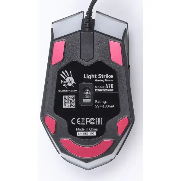 

Мышка A4Tech Bloody A70 Matte Black игровая USB, Черный