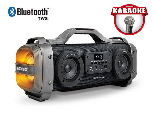 

Колонка REAL-EL X-770 Black (bluetooth, подсветка, караоке)