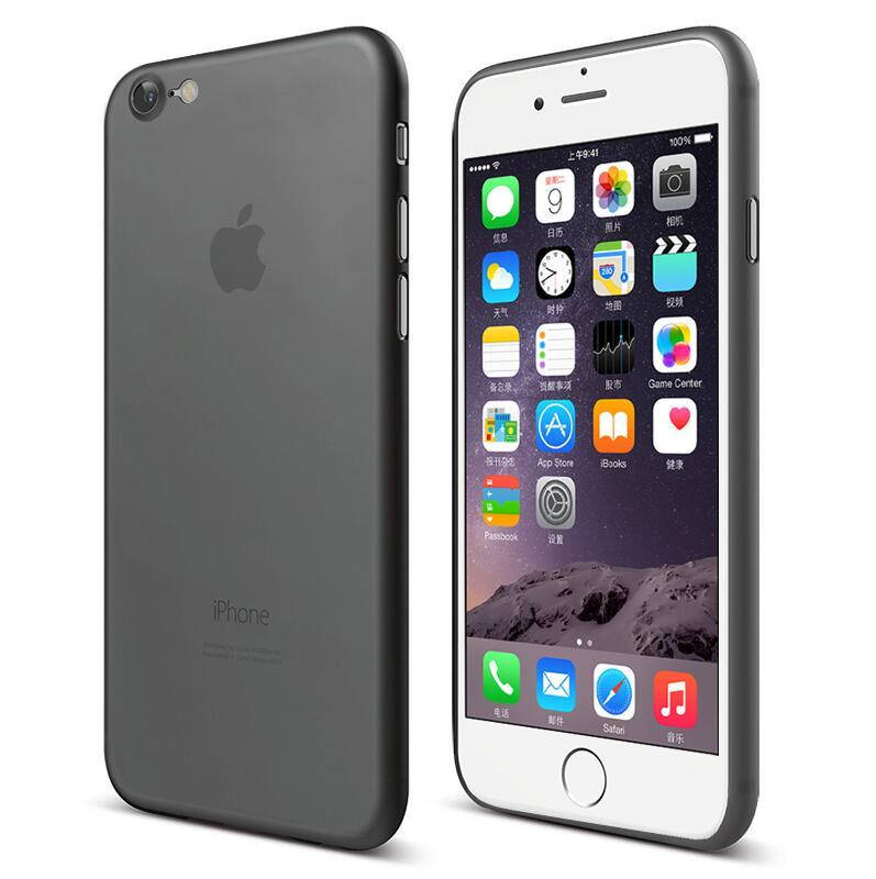 

Ультратонкий чехол для iPhone 7 8 полупрозрачный матовый пластик, Темно-серый