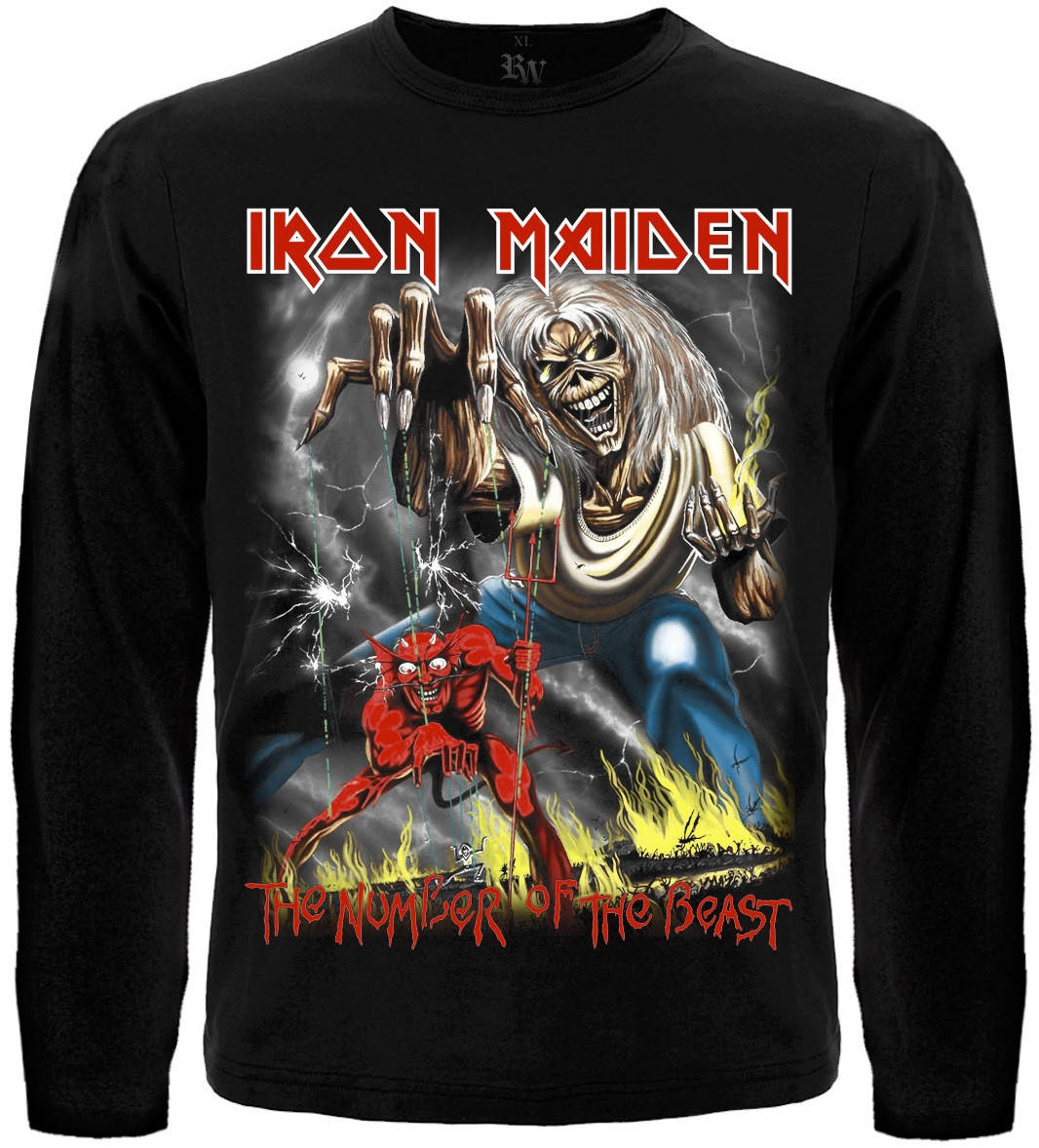 

Футболка с длинным рукавом Iron Maiden "The Number of the Beast", Размер M