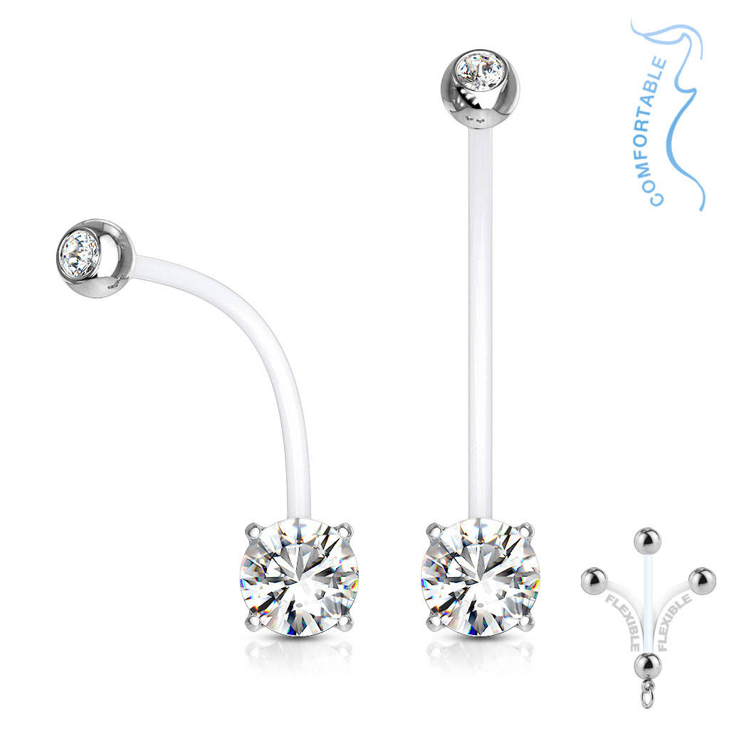 

Пирсинг в пупок для беременных Spikes NPG-1014-C