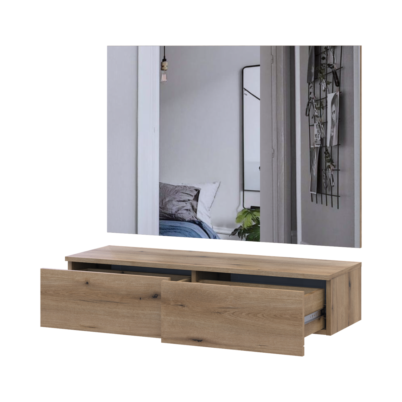 Комплект меблів Doros Левія + дзеркало Дуб Евок 100х32х100 (42005239) 2