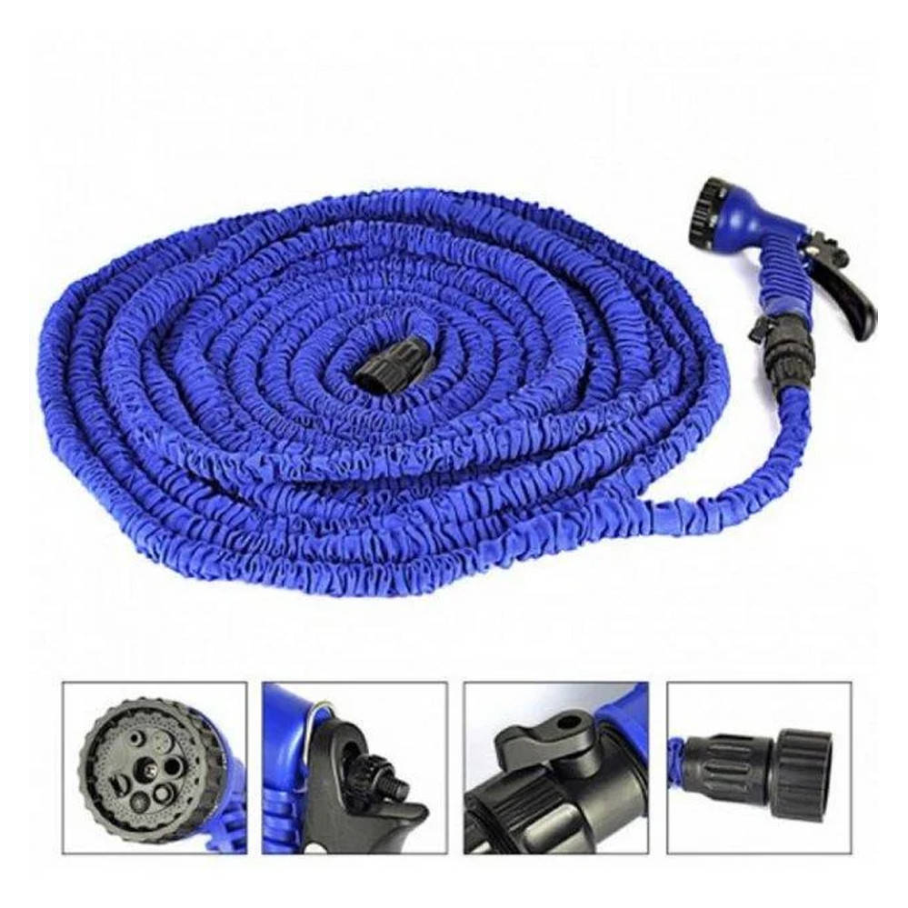 

Садовый шланг для полива Xhose 75 м с распылителем X-Hose Поливочные растягивающиеся шланги Хосе 3/4