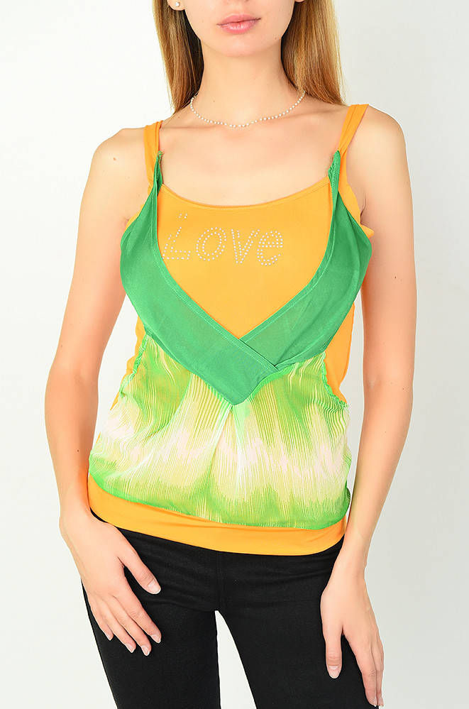 

Майка женская оранжевая 135111M, Оранжевый