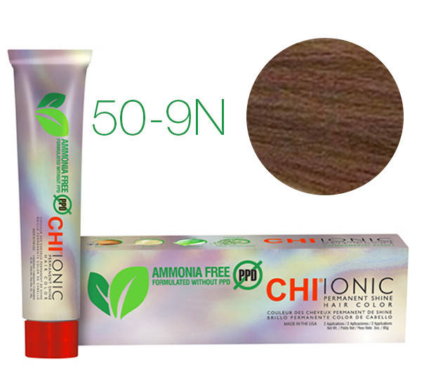 

Cтойкая безаммиачная краска для волос CHI Ionic 50-9N (Светло-русый)