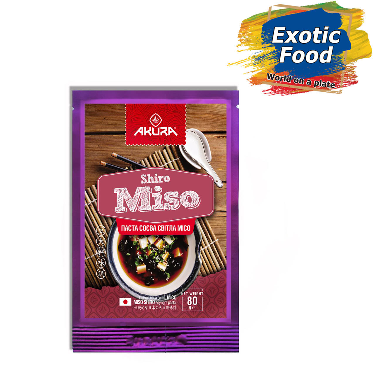 

Паста соевая светлая Мисо, Shiro Miso ТМ "AKURA", 80г.