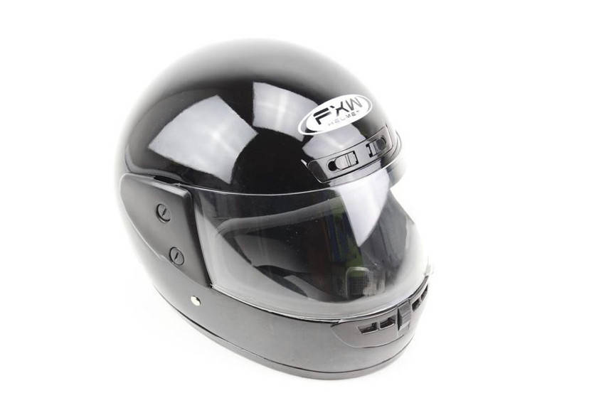 

Бюджетный мотошлем FXW HF-101 черный глянцевый M