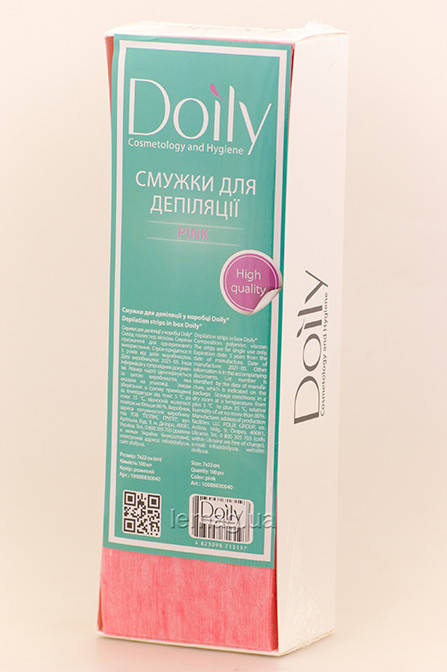 

Doily Полоски для депиляции 7х22 в коробке, 100 шт - Розовые