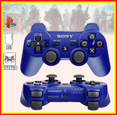 

Беспроводной джойстик Bluetooth Dualshock3 для PS3/ПС3,игровой манипулятор геймпад контроллер для PS3 Синий