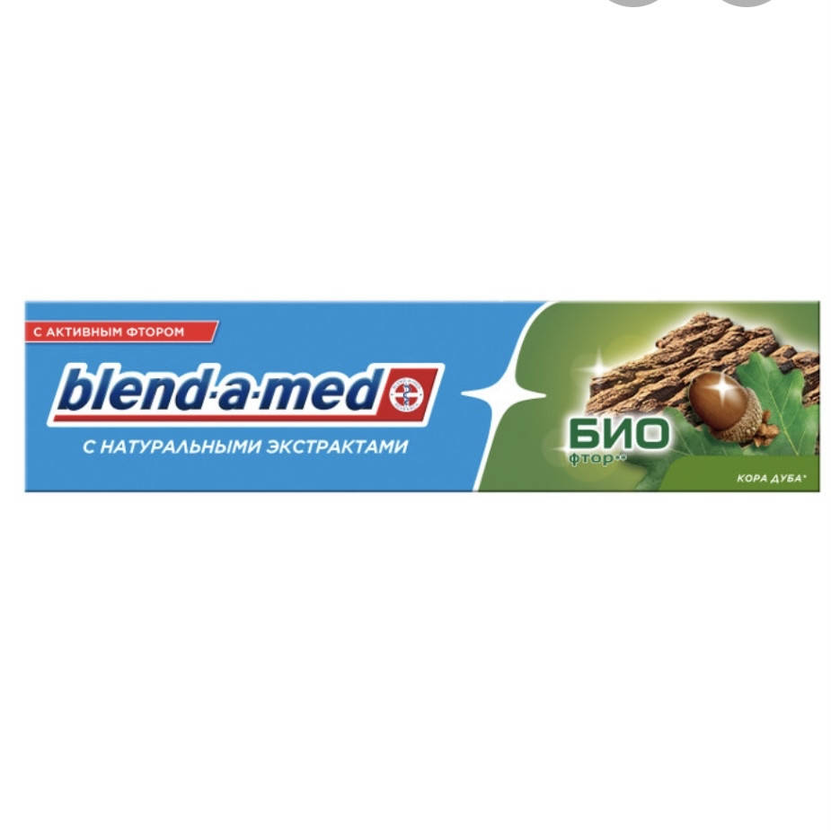 

Зубная паста Blend-a-med с натуральными экстрактами Био фтор Кора дуба - 50 мл.