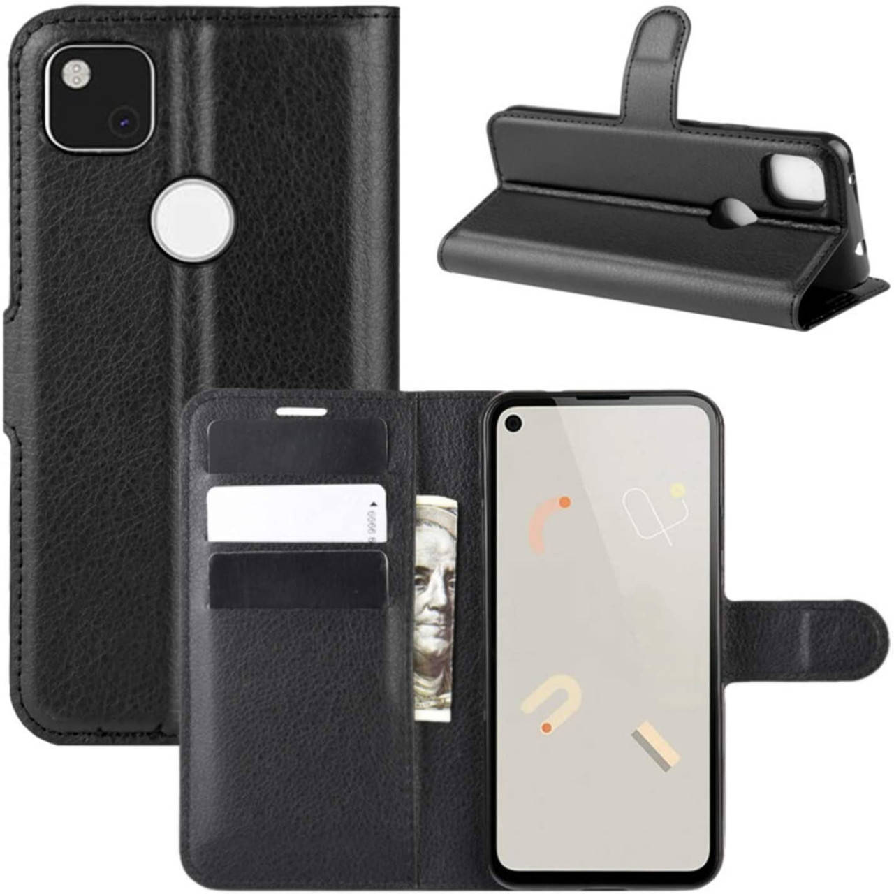 

Чехол-книжка Litchie Wallet для Google Pixel 4A Black, Черный