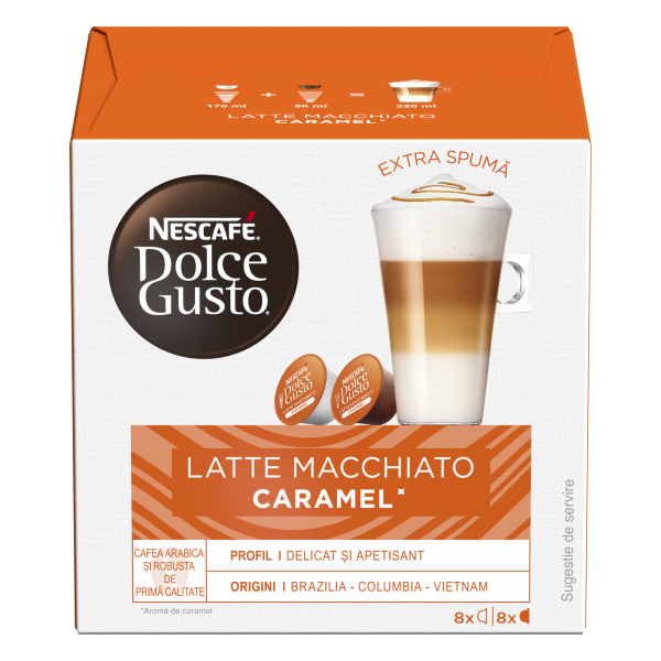

Капсулы Latte Macchiato Caramel, 8+8 капсул Dolce Gusto